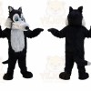 Plush Forest Animal Black Wolf Mascot Costume