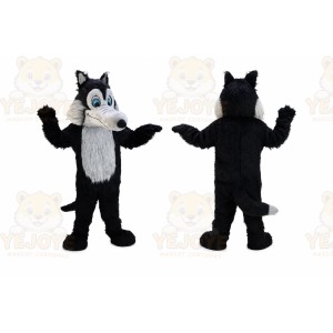 Plush Forest Animal Black Wolf Mascot Costume