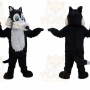 Plush Forest Animal Black Wolf Mascot Costume