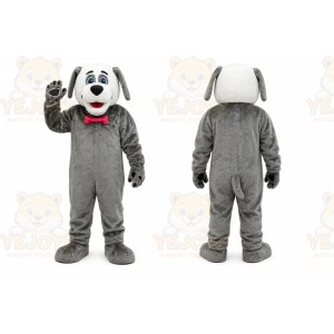 Plush Grey Dog Mascot Costume
