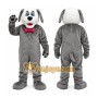 Plush Grey Dog Mascot Costume