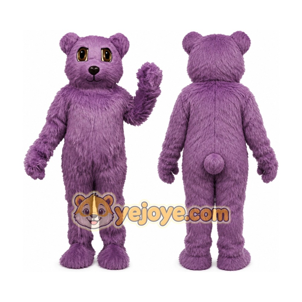 Plush Purple Bear Mascot Costume Plush Purple Bear Mascot Costume