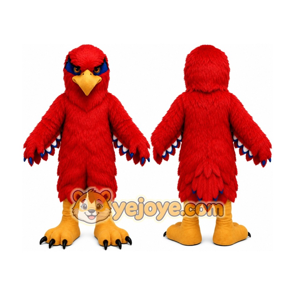Plush Red Hawk Mascot Costume Eagle Falcon Plush Red Hawk Mascot Costume Eagle Falcon