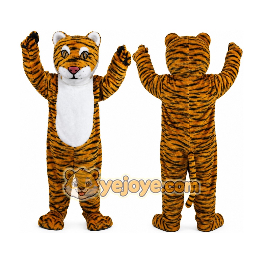 Plush Striped Tiger Mascot Costume Adult Plush Striped Tiger Mascot Costume Adult