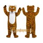 Plush Striped Tiger Mascot Costume Adult