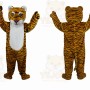 Plush Striped Tiger Mascot Costume Adult