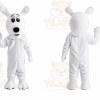 Plush White Dog Mascot Costume