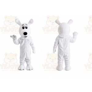 Plush White Dog Mascot Costume