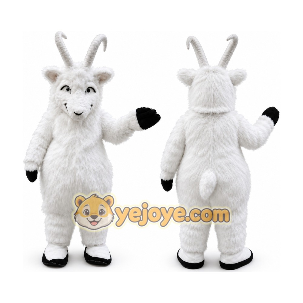 Plush White Goat Sheep Ram Mascot Costume Plush White Goat Sheep Ram Mascot Costume