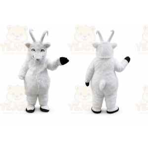 Plush White Goat Sheep Ram Mascot Costume
