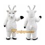 Plush White Goat Sheep Ram Mascot Costume