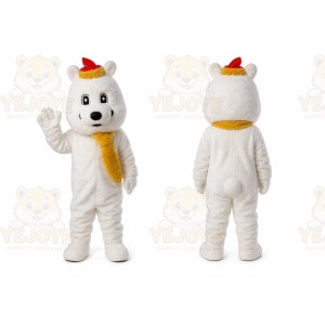 Plush White Polar Bear Mascot Costume