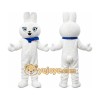 Plush White Rabbit Bunny Mascot Costume Plush White Rabbit Bunny Mascot Costume
