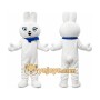 Plush White Rabbit Bunny Mascot Costume