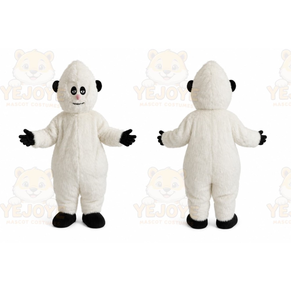 Plush White Snowman Snow Monster Mascot Costume