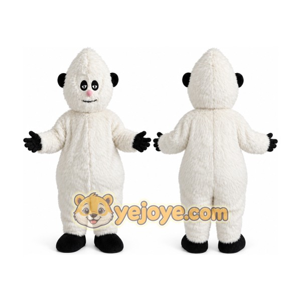 Plush White Snowman Snow Monster Mascot Costume