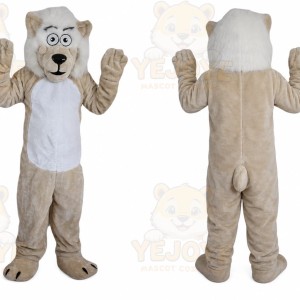 Beige Lion Mascot Costume for Adult