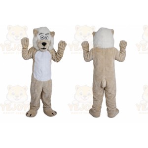 Beige Lion Mascot Costume for Adult