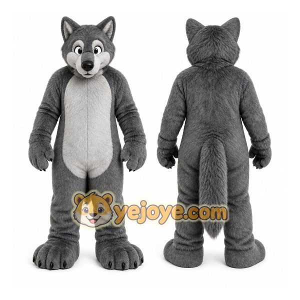 Gray Wolf Mascot Costume