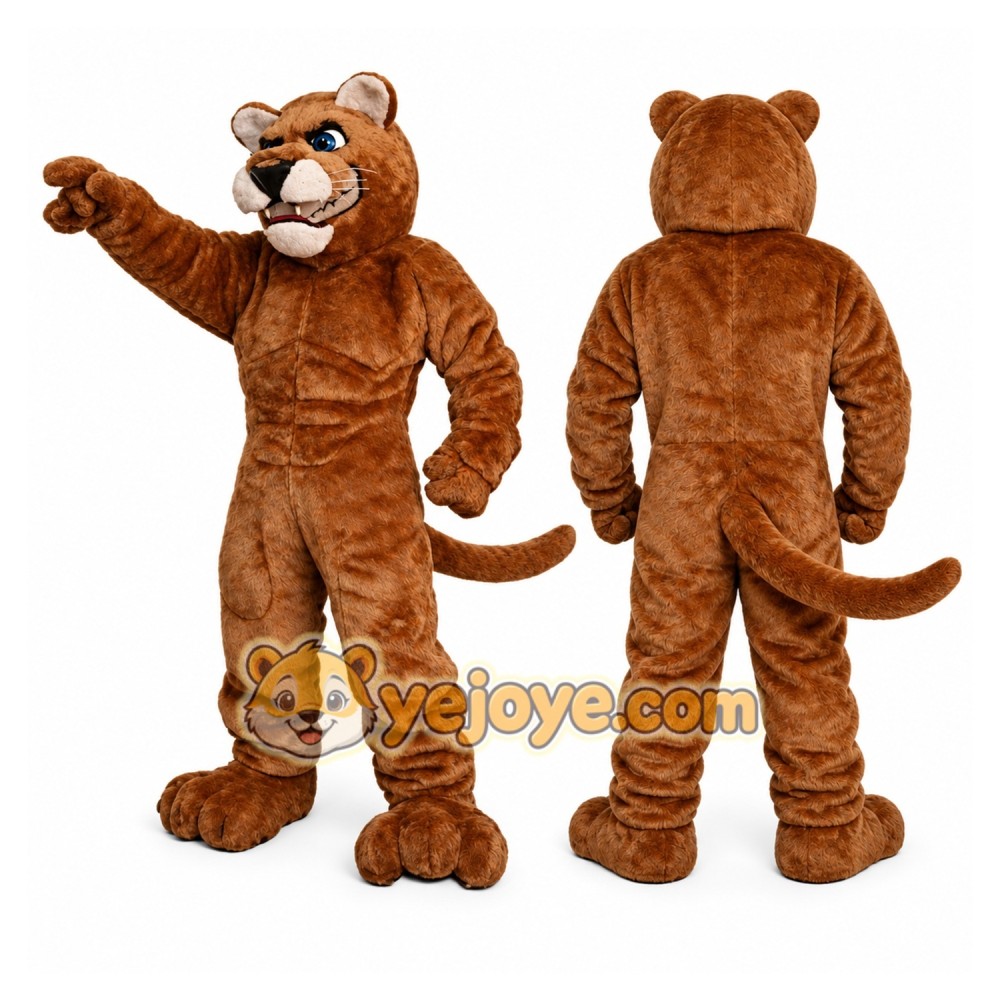 Power Cat Cougar Mascot Costume for Adult