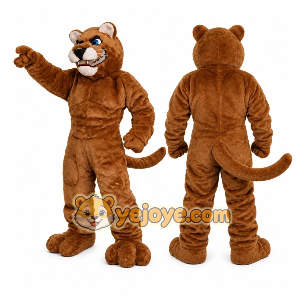 Power Cat Cougar Mascot Costume Power Cat Cougar Mascot Costume