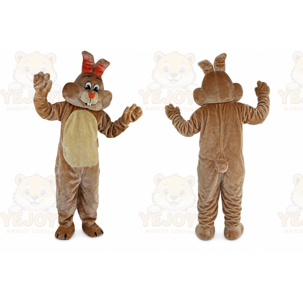 Beige Rabbit Mascot Costume for Adult