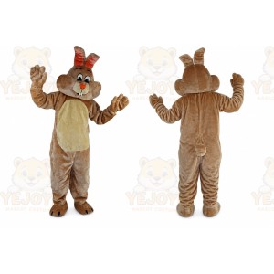 Beige Rabbit Mascot Costume for Adult