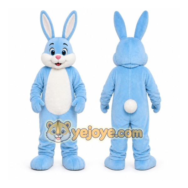 Professional Adult Rabbit Bunny Light Blue Mascot Costume