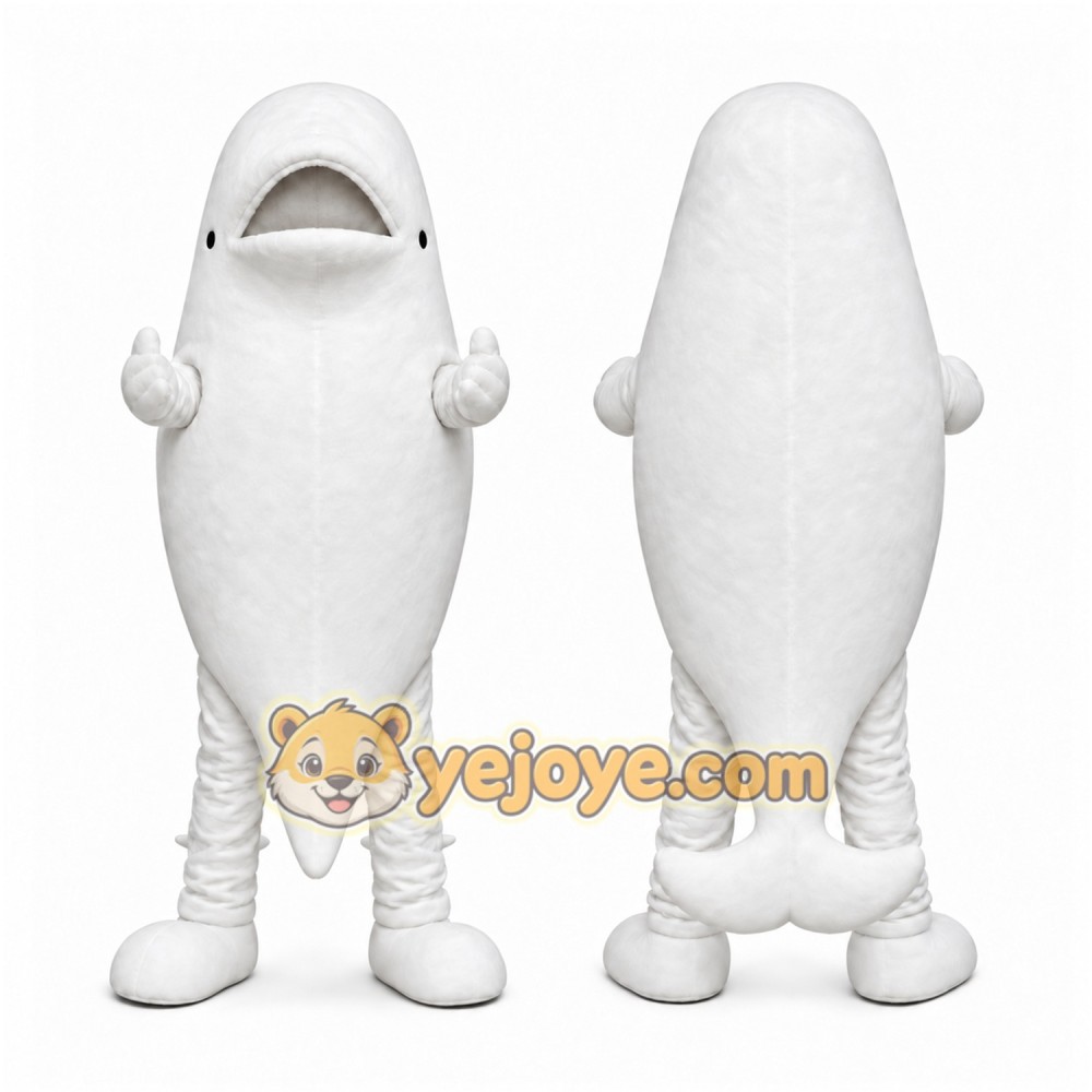 Beluga whale Sea Animal Mascot Costume Beluga whale Sea Animal Mascot Costume
