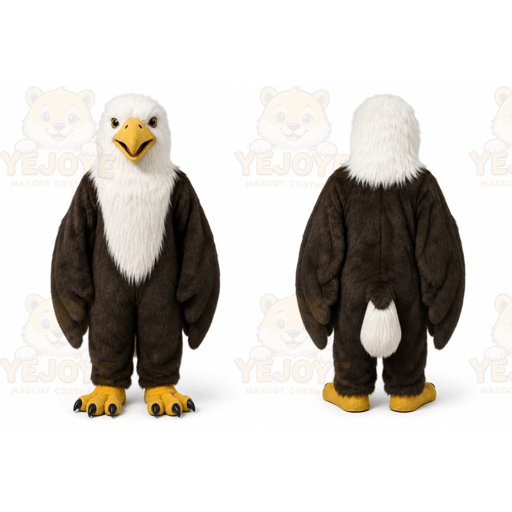 Professional Animal Long Fur Eagle Mascot Costume