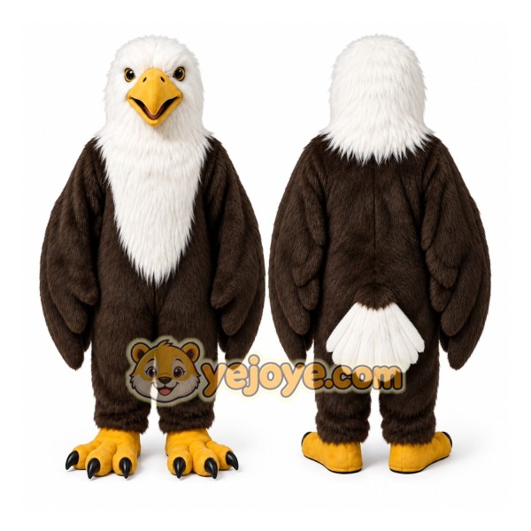 Professional Animal Long Fur Eagle Mascot Costume