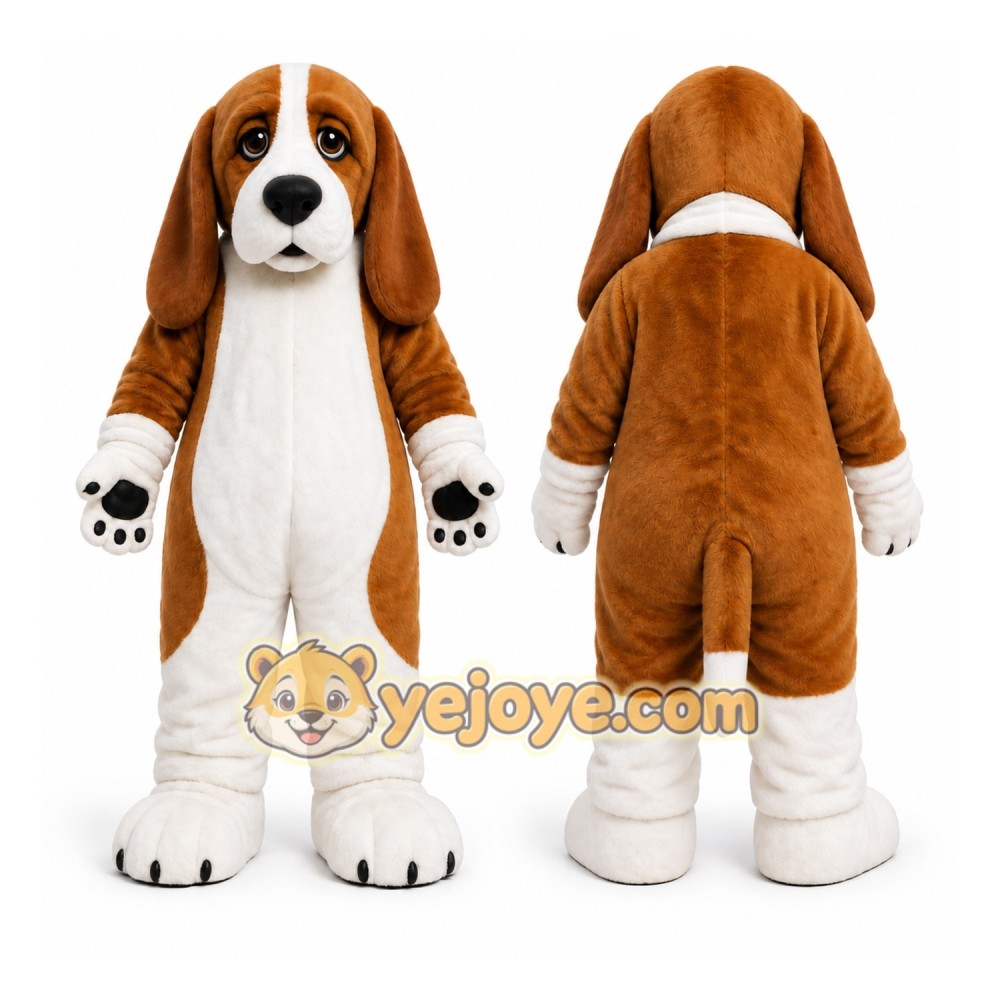Professional Bassat Puppy Dog Mascot Costume Professional Bassat Puppy Dog Mascot Costume