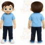 Professional Big Eyes Boy Mascot Costume
