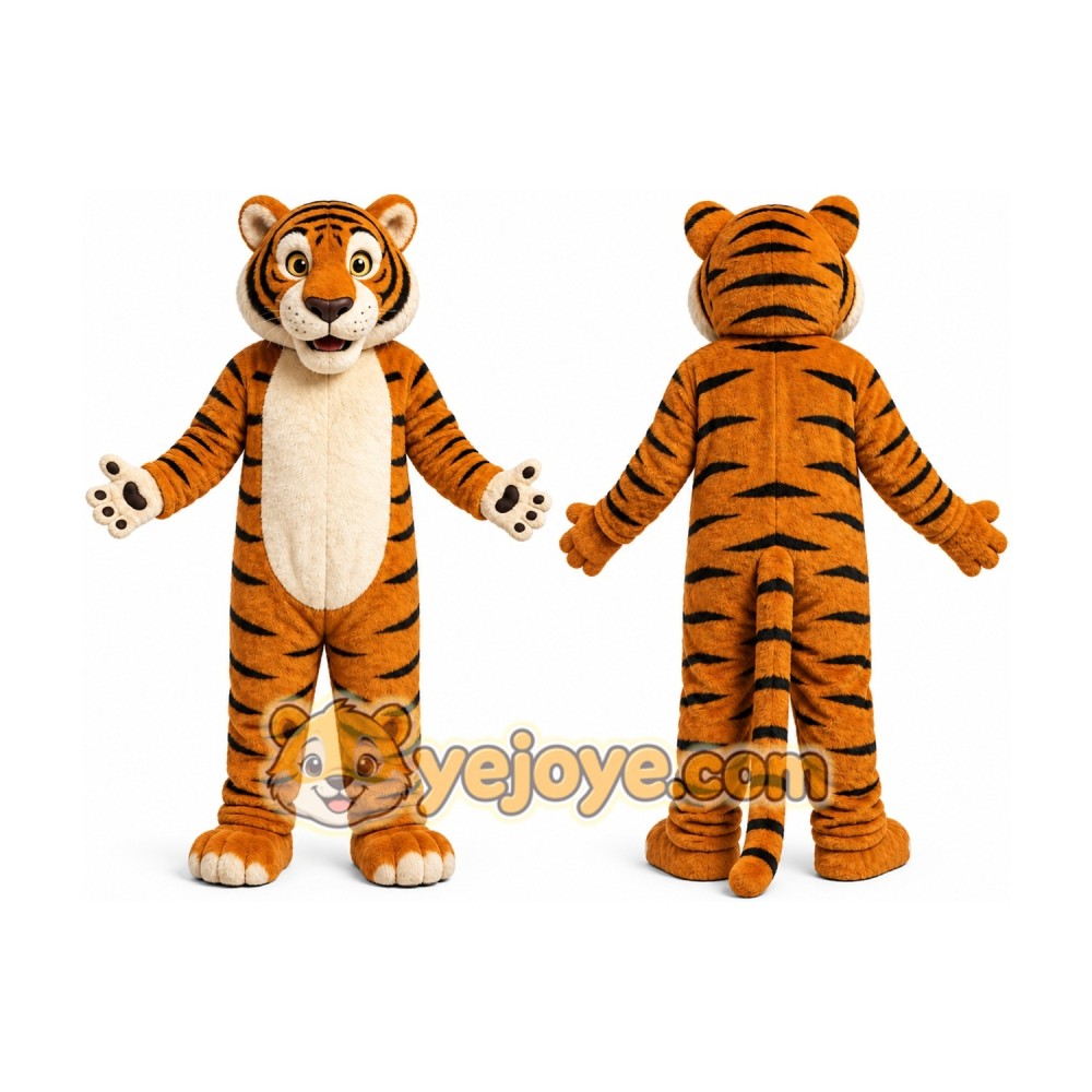 Orange Tiger Mascot Costume Orange Tiger Mascot Costume