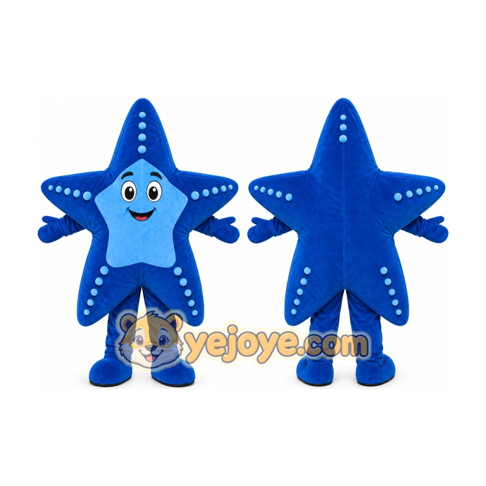 Professional Blue Sea Star Starfish Mascot Costume