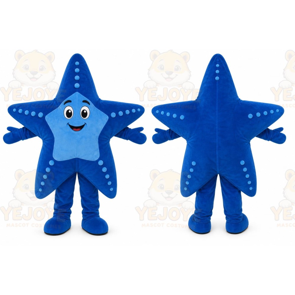 Professional Blue Sea Star Starfish Mascot Costume