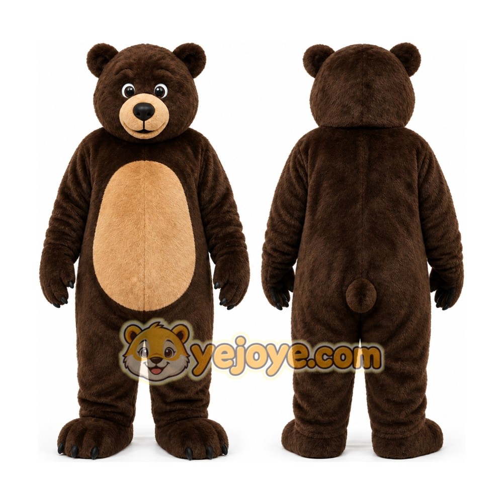 Professional Brown Bear Mascot Costume Professional Brown Bear Mascot Costume