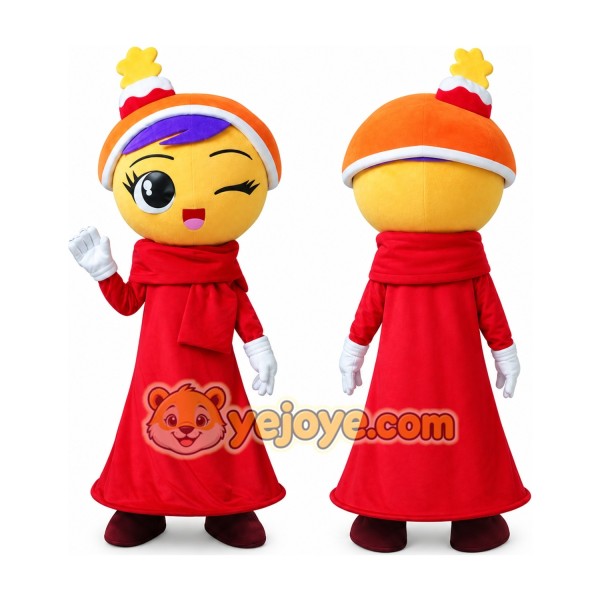 Professional Girl Mascot Costume Adult
