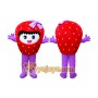 Professional Girl Strawberry Fruit Mascot Costume