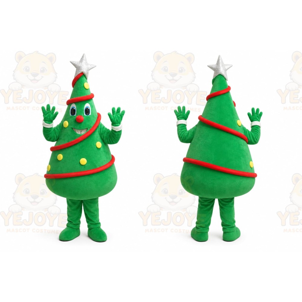 Professional Green Christmas Tree Mascot Costume