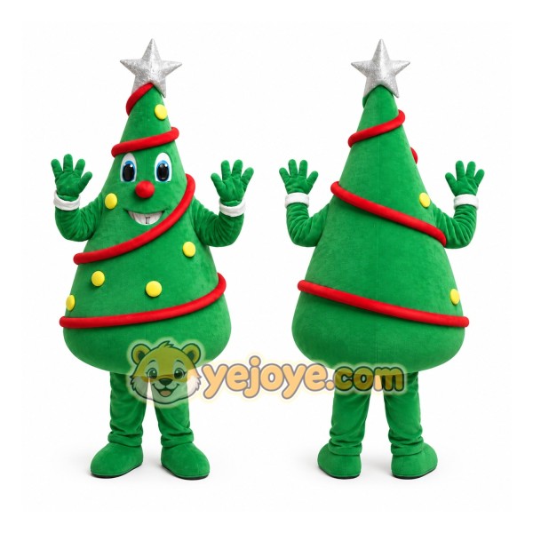 Professional Green Christmas Tree Mascot Costume