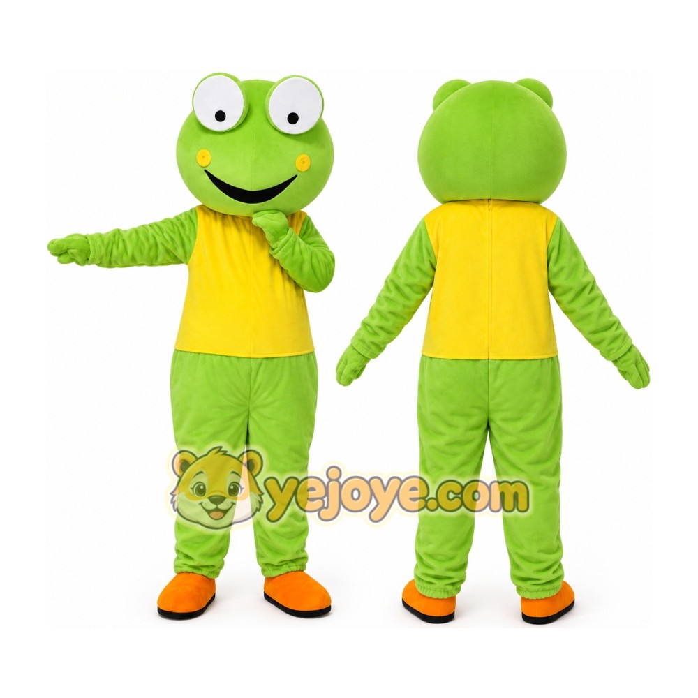 Professional Green Frog Mascot Costume