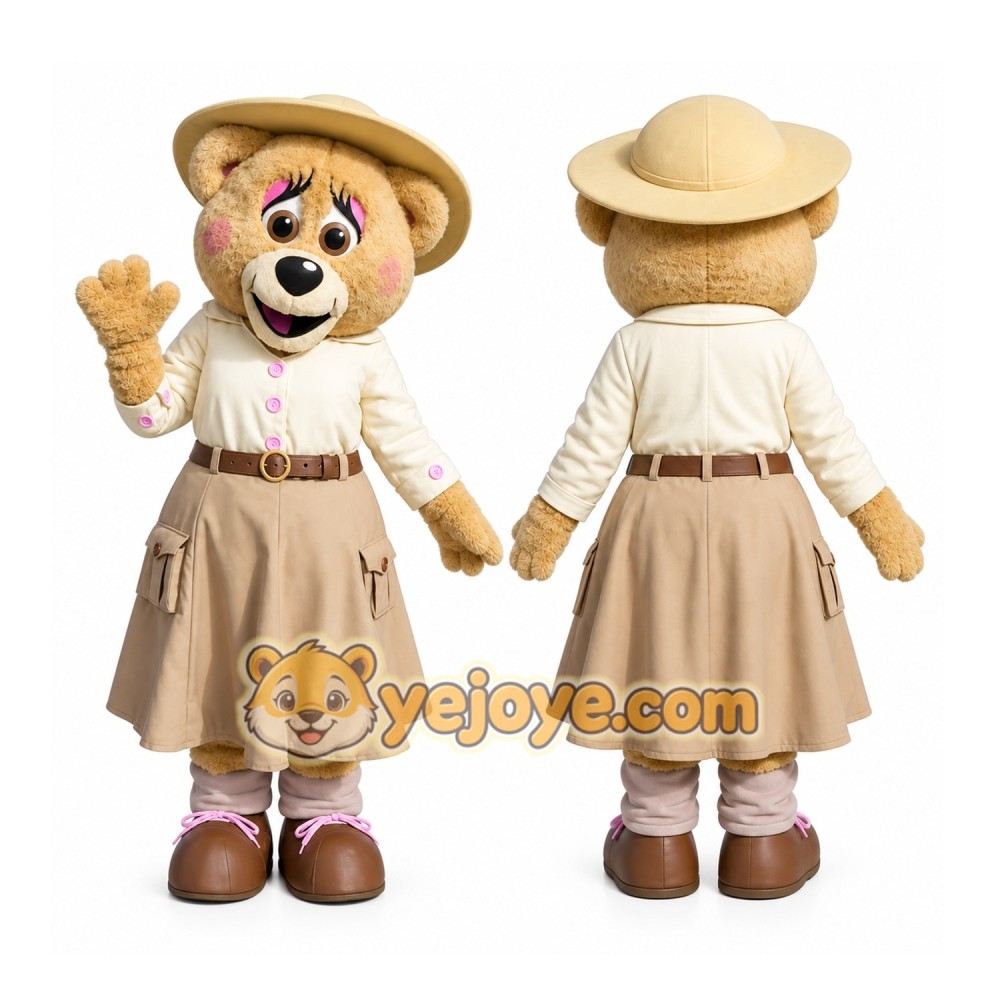 Bessie Bear Crealy Park In Devon Mascot Costume Bessie Bear Crealy Park In Devon Mascot Costume