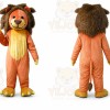 Professional Orange Brown Hair Lion Mascot Costume