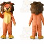 Professional Orange Brown Hair Lion Mascot Costume
