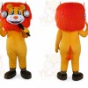 Professional Orange Hair Lion Mascot Costume