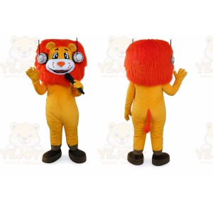 Professional Orange Hair Lion Mascot Costume