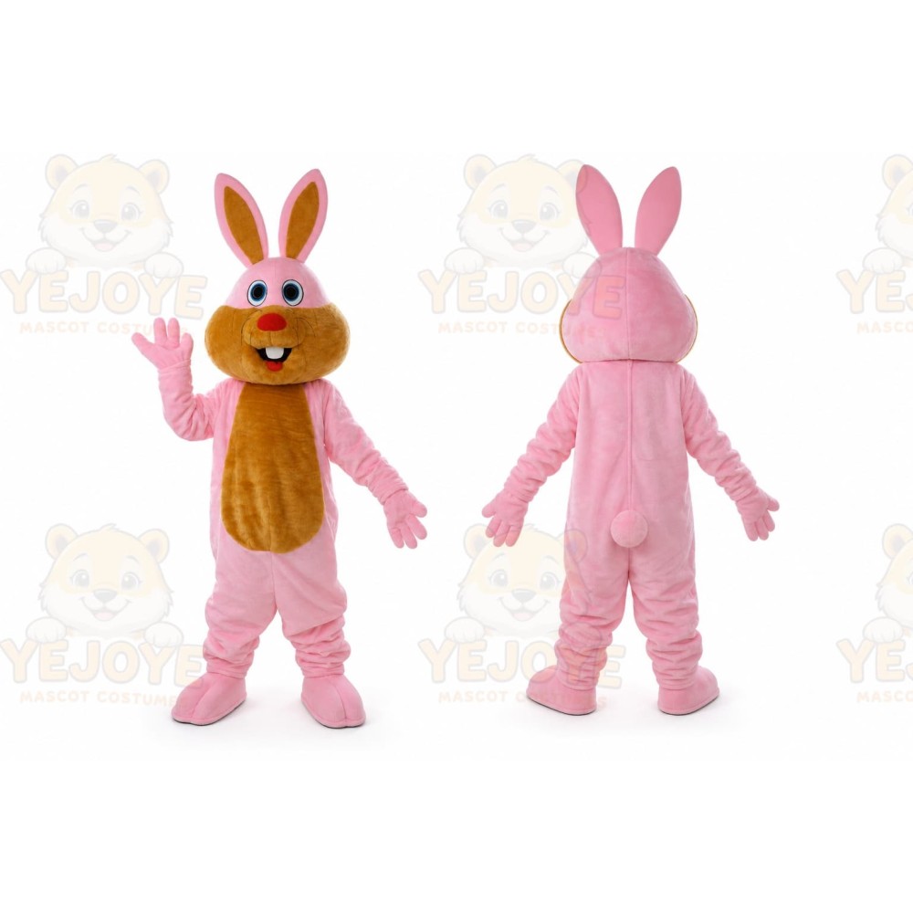 Professional Pink Bunny Rabbit Mascot Costume