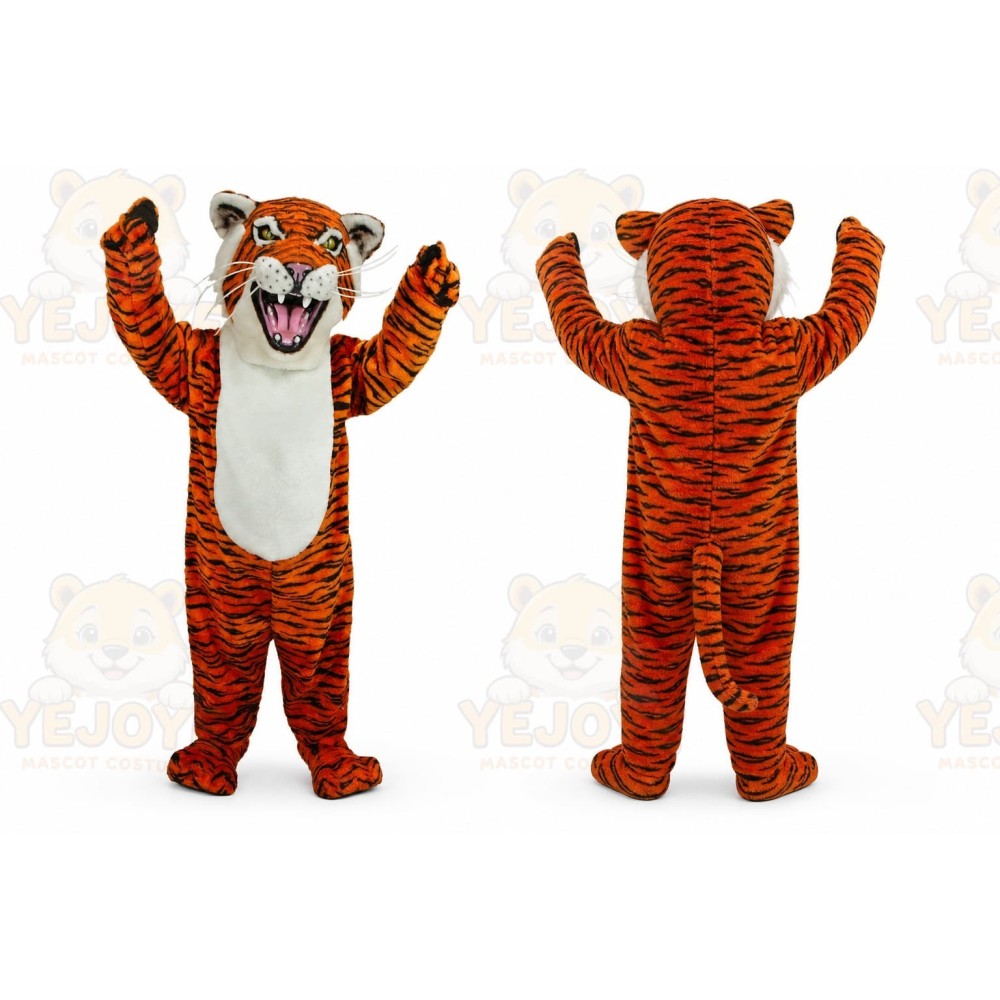 Professional Quality Orange Tiger Mascot Costume Adult