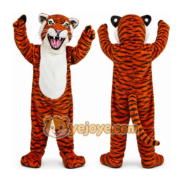 Professional Quality Orange Tiger Mascot Costume Adult